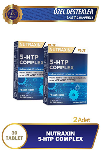 Nutraxin 5-Htp Complex Food Supplement 30 Tablets X2 Pieces
