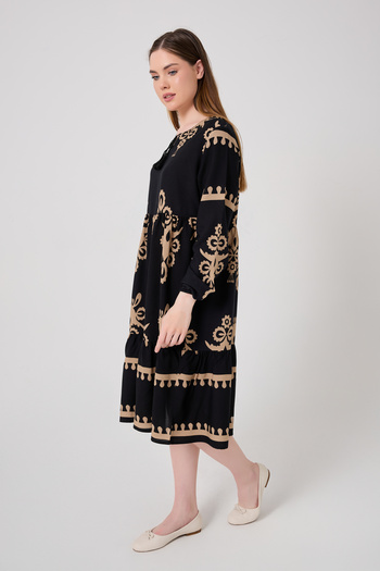 DEVRAN V-Neck Cotton Viscose Dress