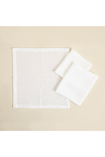 Chakra Abella 3-Piece Baby Burp Cloth White