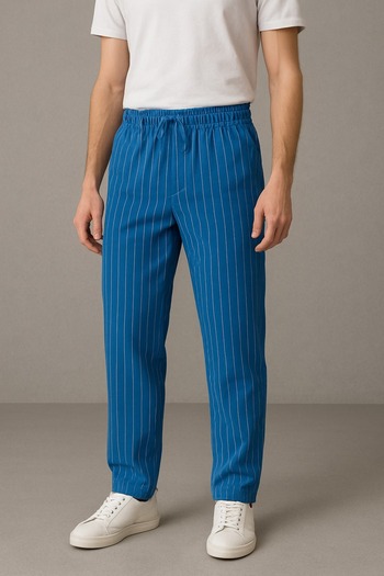 Altamira Ανδρικό παντελόνι Indigo ZR Crepe ριγέ