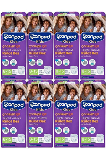 Canped Kids Panty Diapers 8-15 Years 27-57 kg 8 Packs of 8