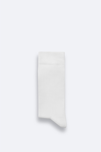 Avva Men's White Cotton Plain Socks A42Y8522