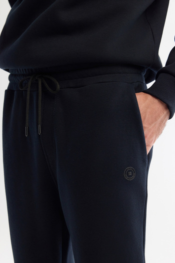 Avva Ανδρικό φούτερ από πλεκτό ύφασμα Navy Blue Rayon B 003403