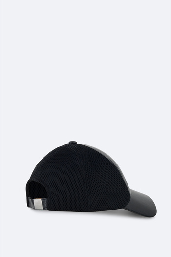 Avva Men's Black Front Applique Detailed Sports Cap A42Y9250