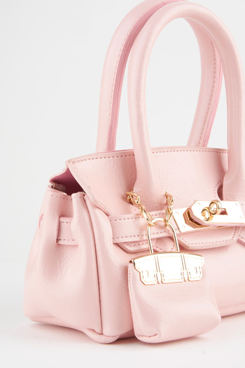 Vivaq Women's Case Candy Pink Charm Gift Design Flip Lock Closure Hand Arm and Shoulder Bag