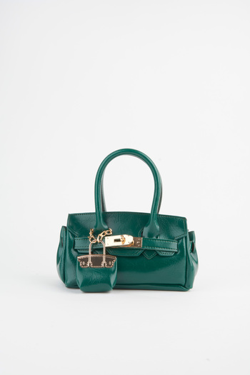 Vivaq Women's Case Green Charm Gift Design Flip Lock Closure Hand Arm and Shoulder Bag