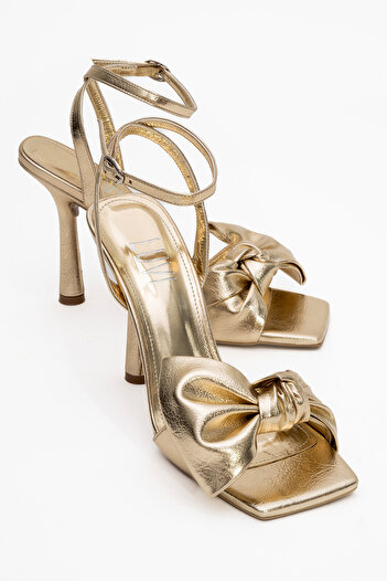 LuviShoes Gold PİLA - Pantofi cu toc pentru damă