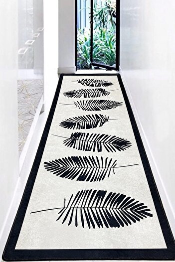 STOREMAX Goldwhirl Hoja Djt Non-Slip Gel Base Washable Soft Surface Cutting Carpet Runner, 80 X 150 Trendflash