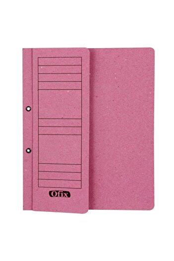 OFIX Elitstore Cardboard File, A4, Half Cover, Pink, Pack of 50