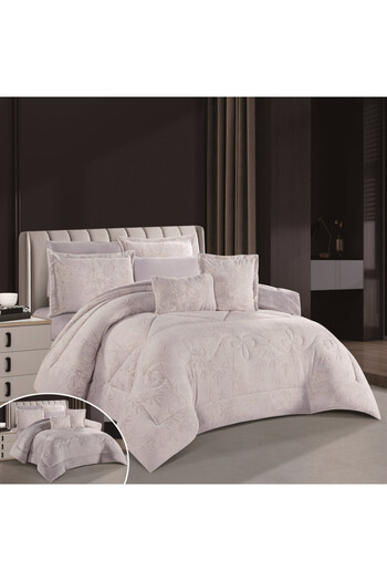 HOURS Horse Fur Winter Duvet Set, Reversible, Heavy Fill, 8 Pieces, King Size