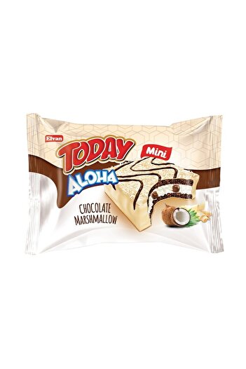 Elvan Aloha Mini Beyaz Çikolatalı Marshmallowlu 20 Gr. 24 Adet (1 Kutu)