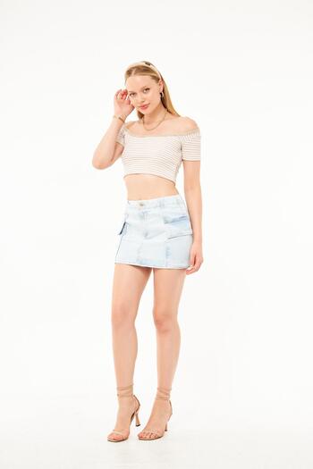 BPF Denim Mini Etek