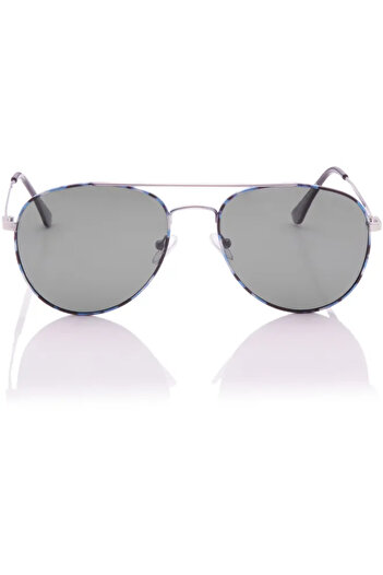 Lee Cooper Polarized Sunglasses Silver Frame G15 Mirror Lens 56mm - LC1205C03