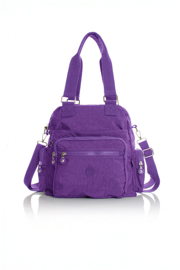 Getcho Galla Purple Women's Shoulder Bag Multi-Eye Lightweight Fabric Waterproof Cross Strap for Daily Use
