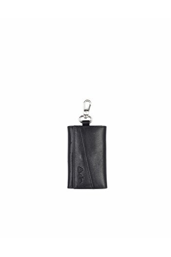 Aka Deri Black Leather Keychain - 005 1 Model