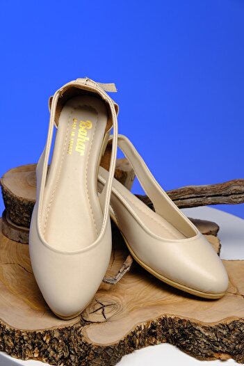 Oksit Bekkin Women's Ballerinas with Open Side and Bow Detail on the Back