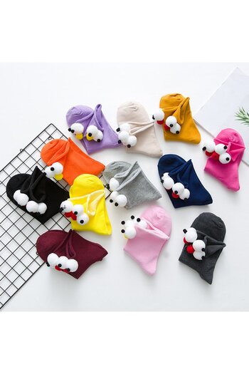Generic Korea Stereo Candy Color Cartoon Socks Yellow