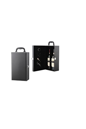 OEM Deluxe Wine Box Set, for 2 bottles, with wine accessories included, made of eco-leather