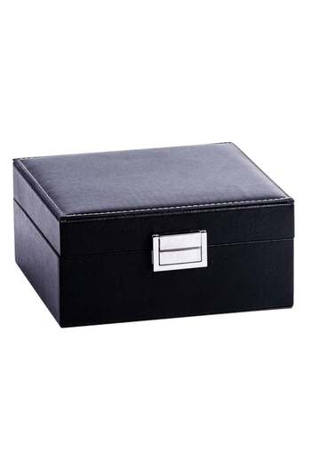PUFO Elegant box for storing and organizing 6 watches or jewelry, Royal Premium model, black