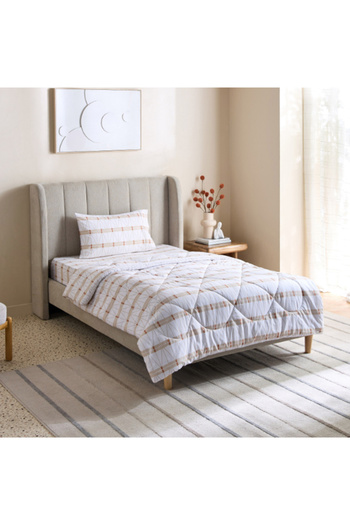 Home Box Malta Lattice 2-Piece Printed Cotton Twin Comforter Set 160x220 cm