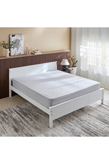 Home Box Derby Solid Microfiber Queen Fitted Sheet 150x200+25 cm