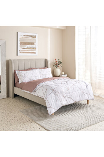 Home Box Hampton Dotry 6-Piece Microfiber Printed BIAB Twin Comforter Set -160x240 cm