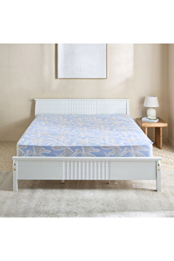 Home Box Malta-Evelyn Printed Cotton King Fitted Sheet 180x200+33 cm