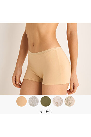 FAV Set of 5 - Boyshort Briefs with Elasticated Waistband