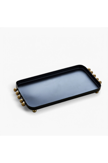 Home Box Certosa Metal Tray with Beads