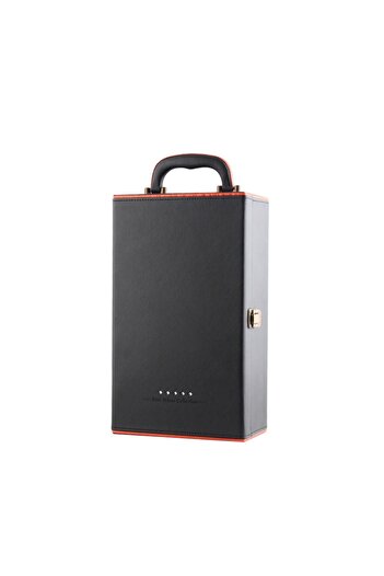 OEM Deluxe Wine Box Set, Mindblower, for 2 bottles, with wine accessories included, orange interior
