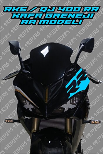 TRİDERS Rks / Qj 400rr Garnitură pentru cap Rr Text Albastru deschis