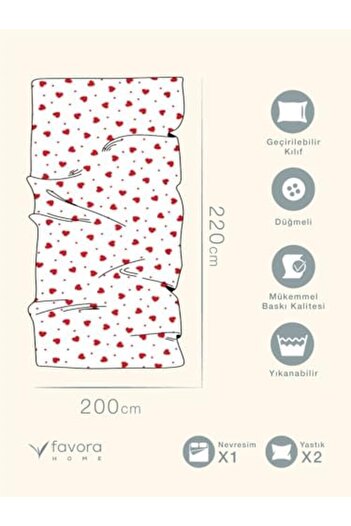 STOREMAX Snshop Heart Double Duvet Cover Set 467437