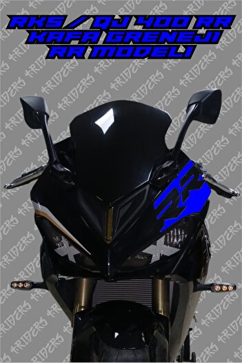 TRİDERS Rks / Qj 400rr Carcasă pentru cap Rr Text albastru