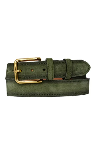 GoDeri 100% Accessible, 4 cm Green Women's Belt with Gold Buckle; Jeans, Sports Belt