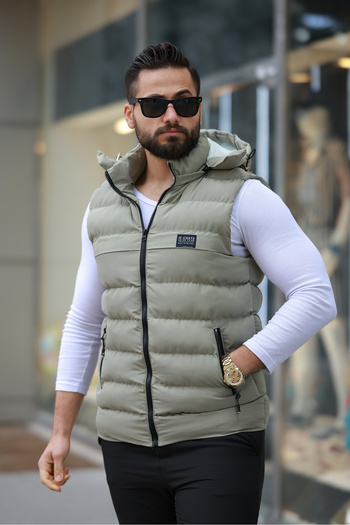S&M CLOTHİNG НОВИЙ СЕЗОН ЧОЛОВІЧИЙ ЗНІМНИЙ КАПЮШОН З НАДУВНИМ ЖИЛЕТОМ