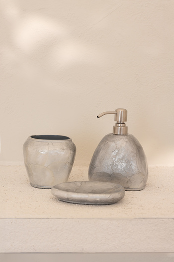 İrya 3 Piece Bathroom Accessory Set Gray