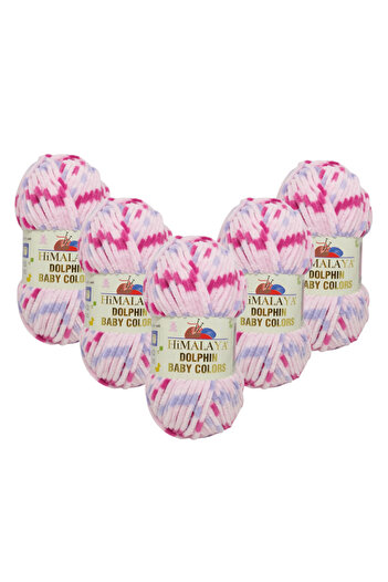 Himalaya Dolphin Baby Colors Velvet Rope 5 Pack - 80402 - 100 Gr. 120 Mt.