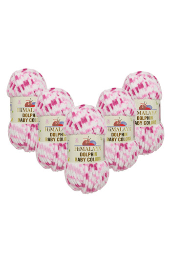 Himalaya Dolphin Baby Colors Velvet Rope 5 Pack - 80414 - 100 Gr. 120 Mt.