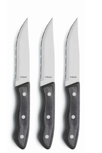 Amefa Set of 3 steak knives, Richardson Sheffield, Hercules, stainless steel