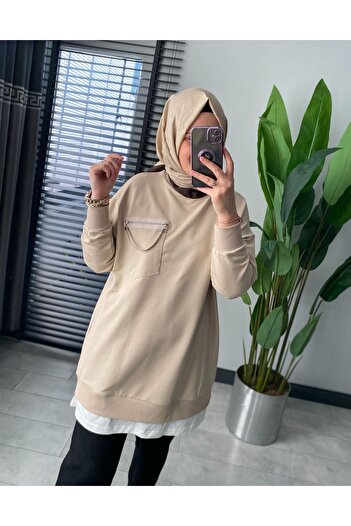 Puane Chain Detailed Hijab Sweat