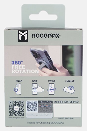 MOOGMAX MX-MH192 Jelly Magnetic Ring Holder, Grey