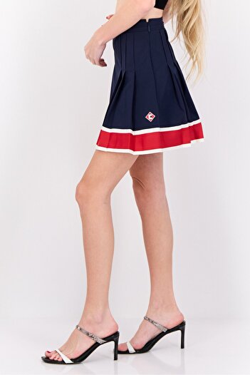 Esprit Women Brand Logo Mini Skirt, Navy