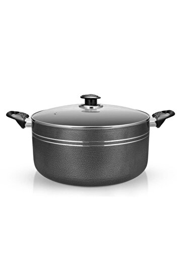 ROYALFORD Press Aluminium 32cm Casserole With 2MM Body Thickness, Heat Resistant Exterior, Strong Ba