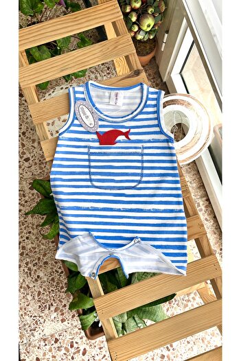 Happy Moon Bebek giyim pamuklu yazlık tulum şort atlet body zıbın rahat terletmez romper Happy Moon