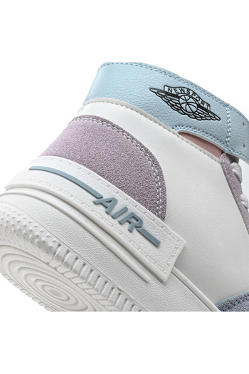 Tmall Pantofi sport inalti de dama,D1312,Din Piele ecologica,Alb cu Albastru