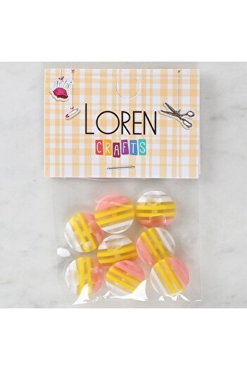 KNC Home Loren Crafts 8 Pack Patterned Buttons - 1086