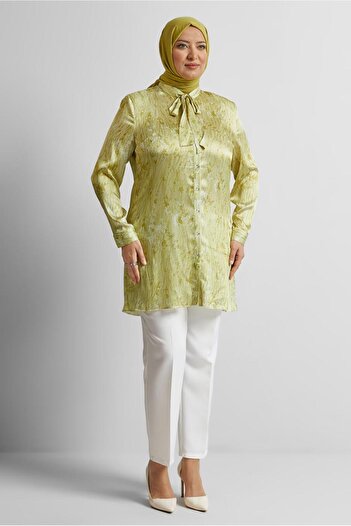 Alvina Patterned Satin Tunic 20707