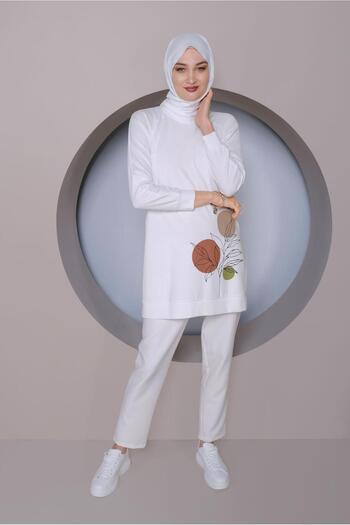 Alvina 41352 Model Pattern Printed Tunic