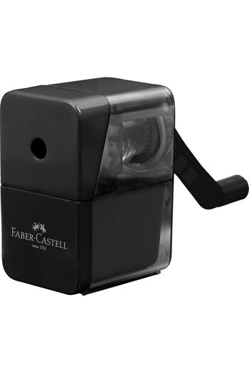 STOREMAX Polysight Desktop Pencil Sharpener with Arm, Black, 8.4 mm Diameter, Child-Safe, Suitable for Lead and , Ball