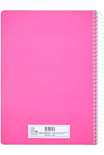 STOREMAX Snshop Pruva A4 Pet Spiral Cardboard Cover Notebook 144 Sheets - Checkered - Fuchsia 467437